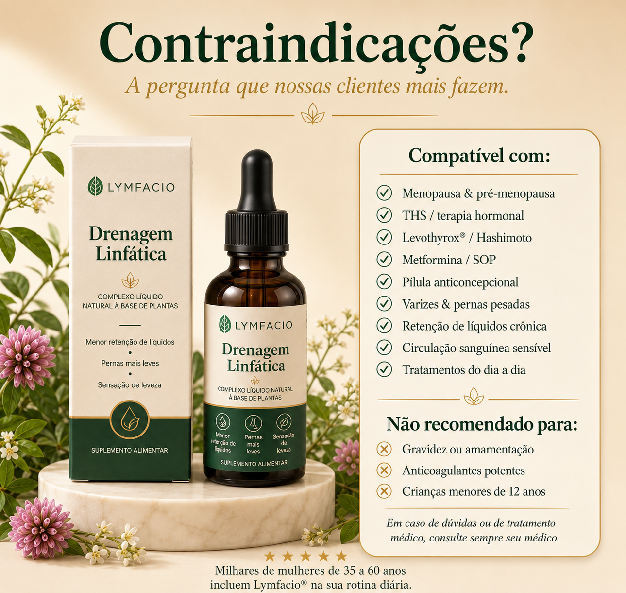 LYMFACIO® Gotas para Drenagem Linfática..