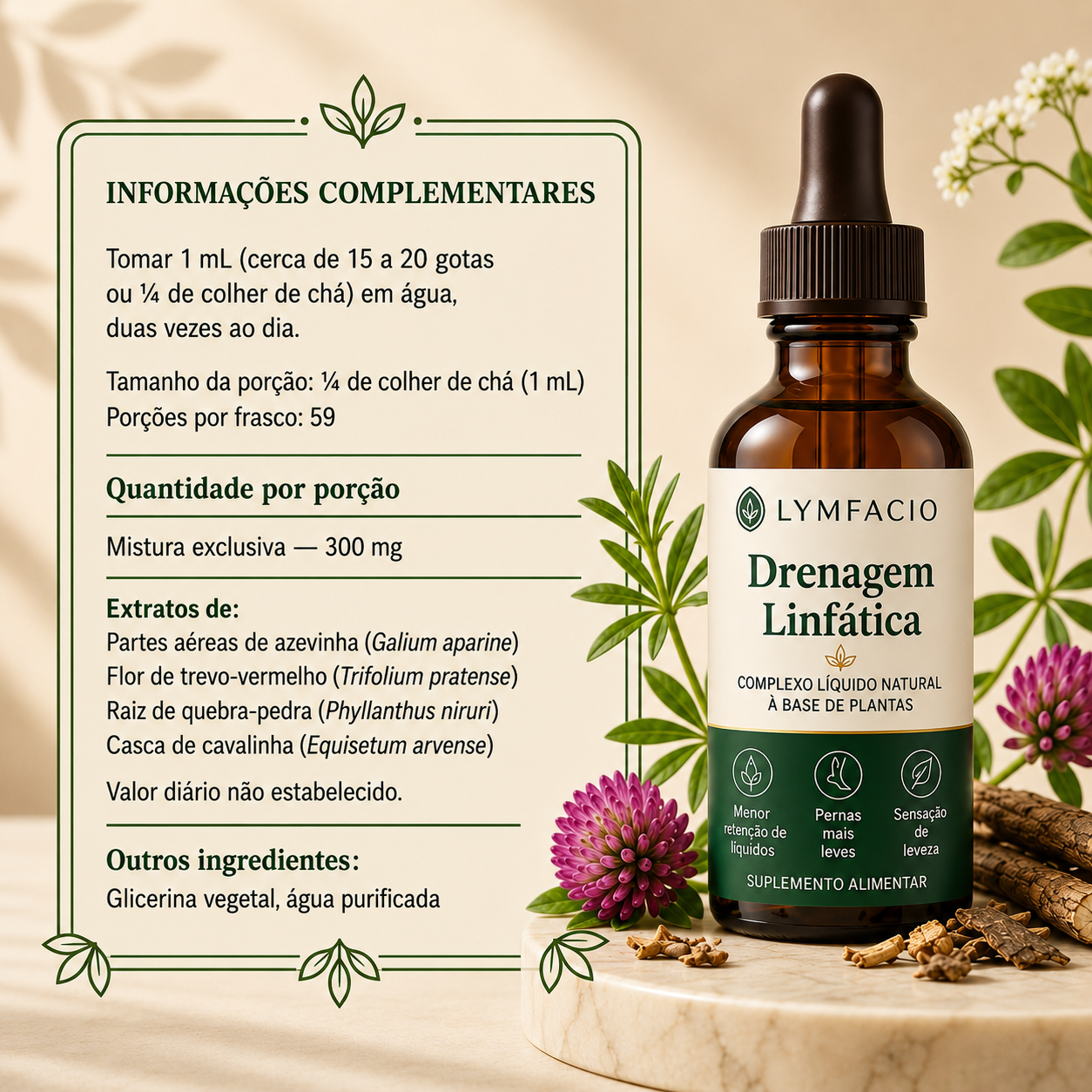 LYMFACIO® Gotas para Drenagem Linfática..